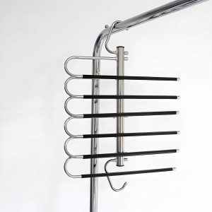 Foldable Trouser Hanger, Stainless Steel Wardrobe Organizer, Multi-layer Non-slip Pant Clips, Multifunctional Clothes Hanger for Storage