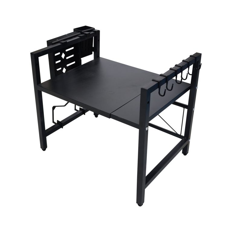 Expandable Kitchen Storage Rack, Microwave Stand with Oven Storage, Countertop Cabinet Organizer for Home Use