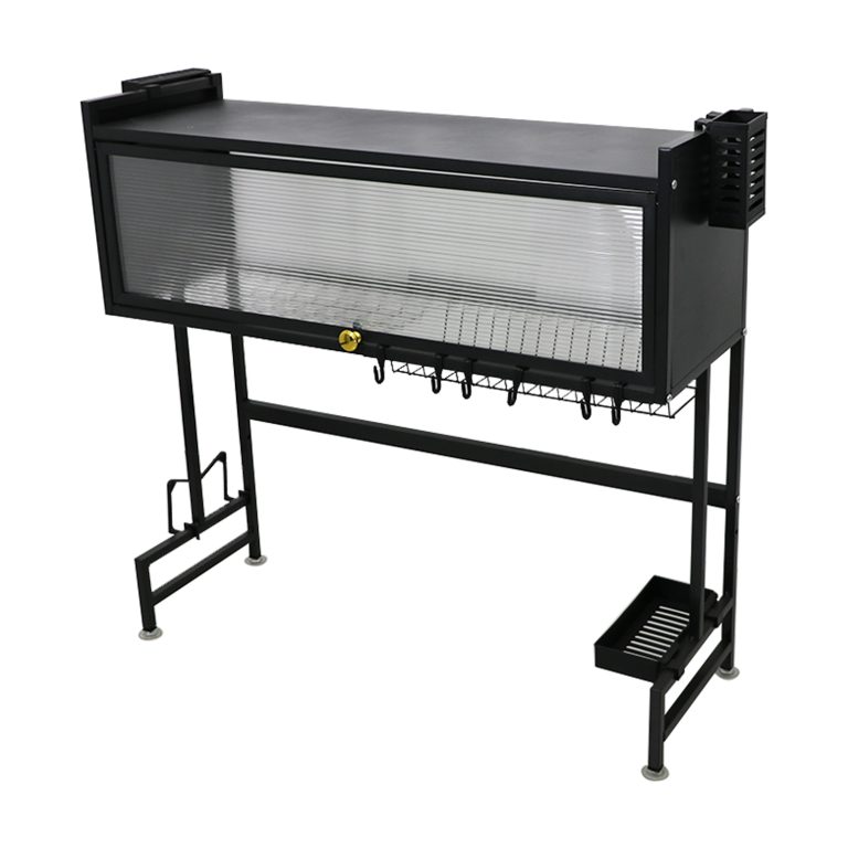 No-Drilling Sink Dish Rack, Dish Drainer Countertop Storage, Transparent Dust-Proof Household Cabinet