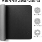 Oversized Leather Desk Mat for Office, Laptop, Mouse Pad, Keyboard, Study, Writing – Simple and Waterproof