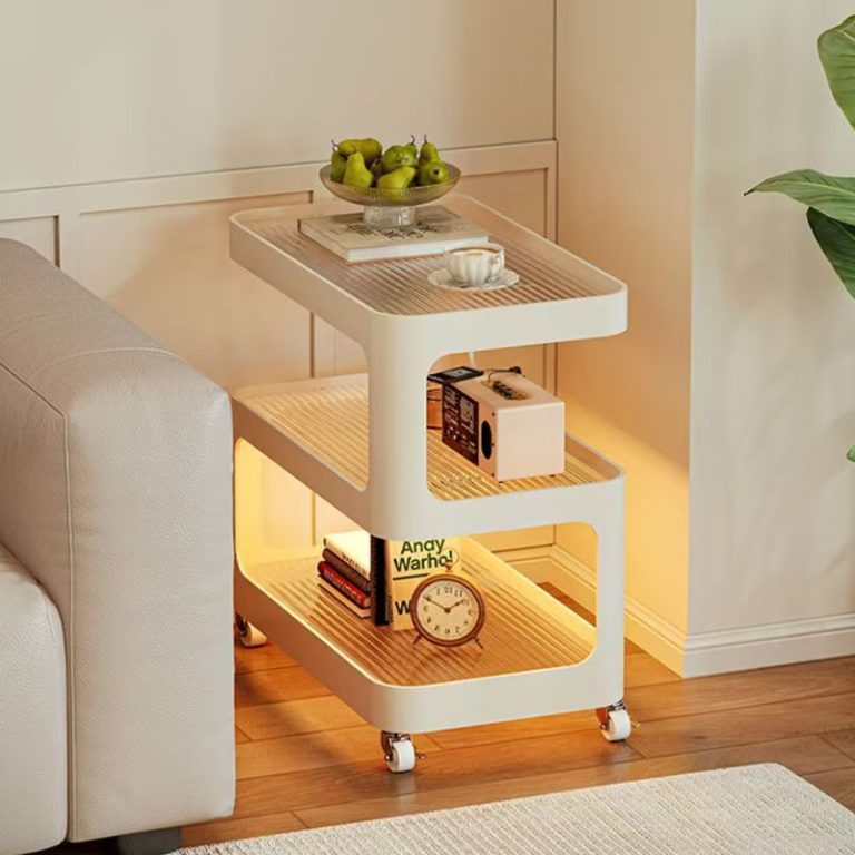 Worried About Knocking Over Your Phone or Water Cup? 【3-Tier Storage Cart】 – Your Safest Bet for Organized Belongings!