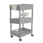 灰色双层抽屉盆桶 (2)